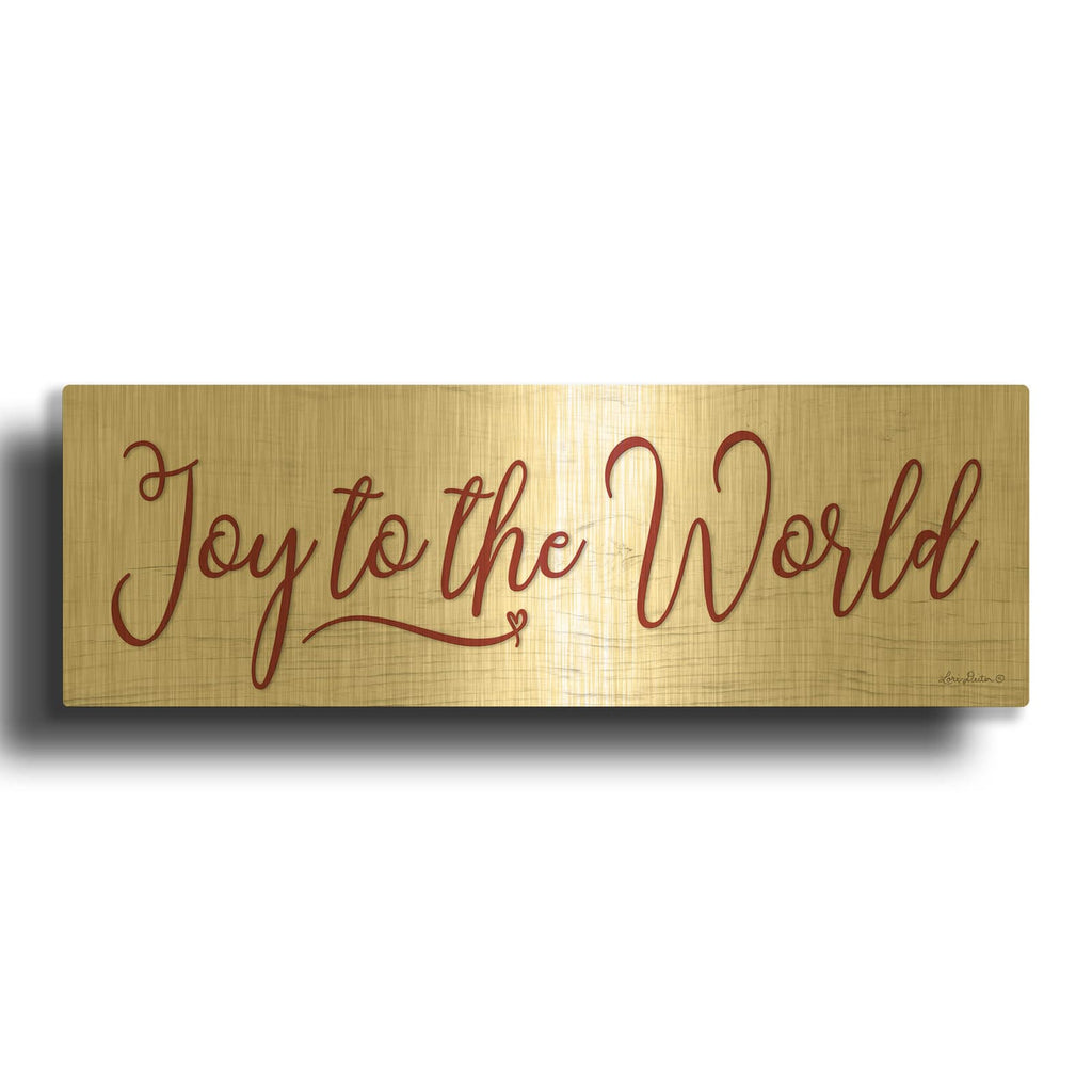'Joy to the World' By Lori Deiter Gold Metal Wall Art