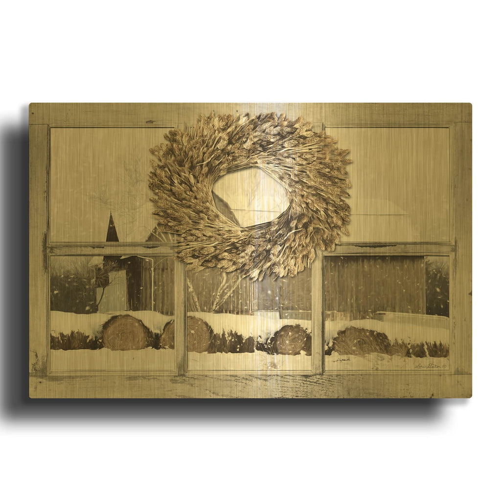 'Millersburg Winter View' By Lori Deiter Gold Metal Wall Art