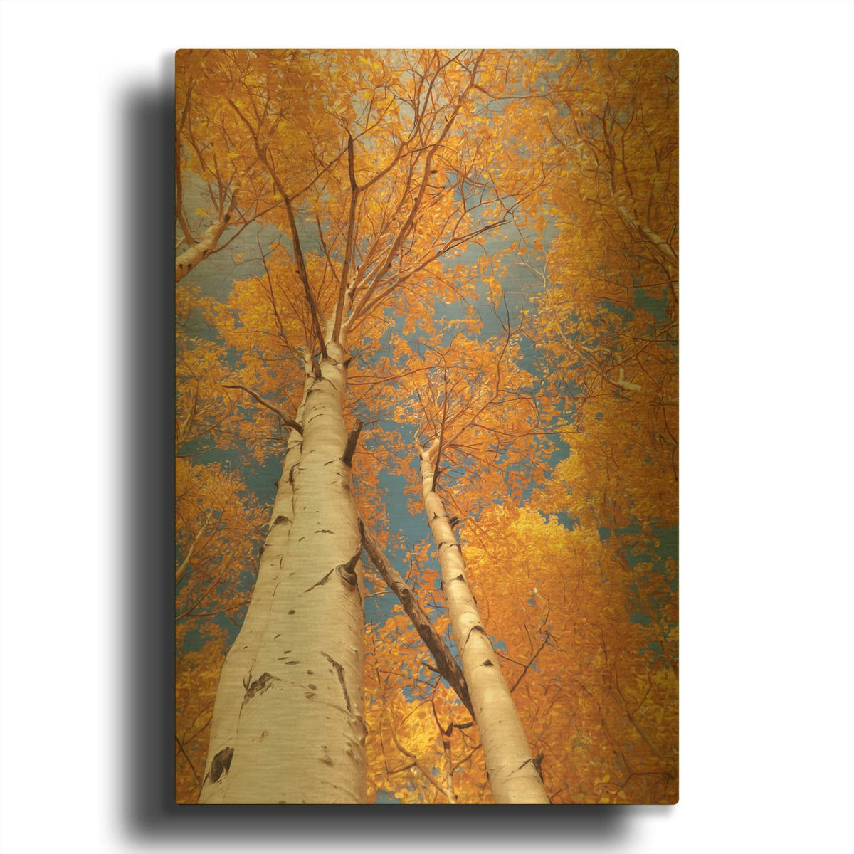 'Aspen I' By Lori Deiter Gold Metal Wall Art