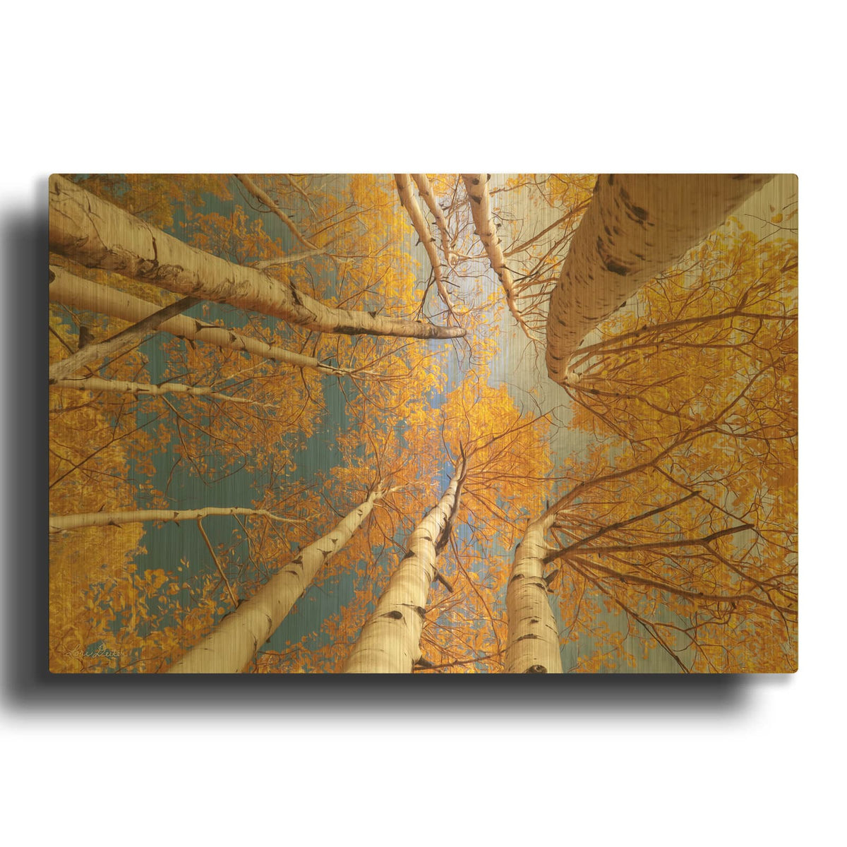'Aspen II' By Lori Deiter Gold Metal Wall Art