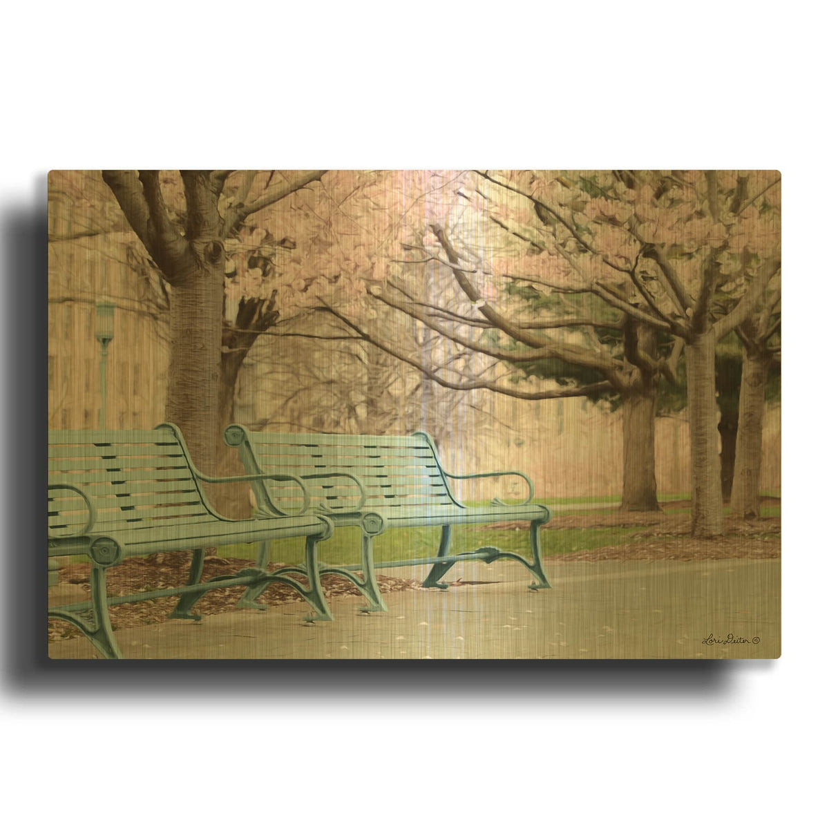 'Sheep Ranch' By Lori Deiter Gold Metal Wall Art