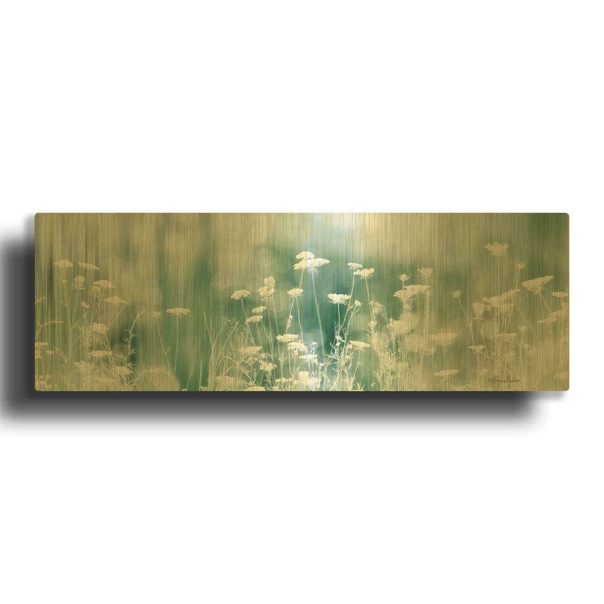 'Dreamy Meadow' By Lori Deiter Gold Metal Wall Art