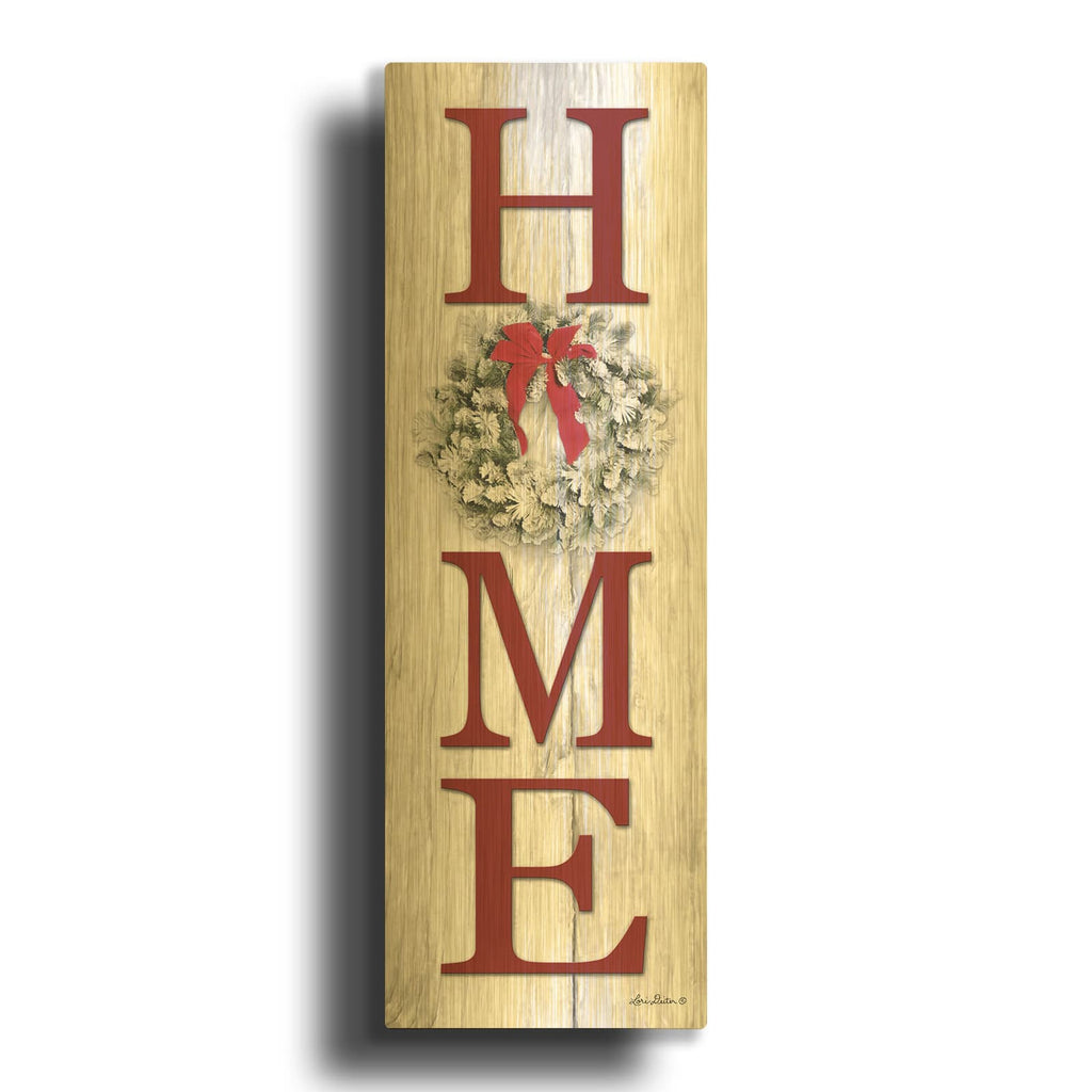 'Christmas Home Vertical I' By Lori Deiter Gold Metal Wall Art