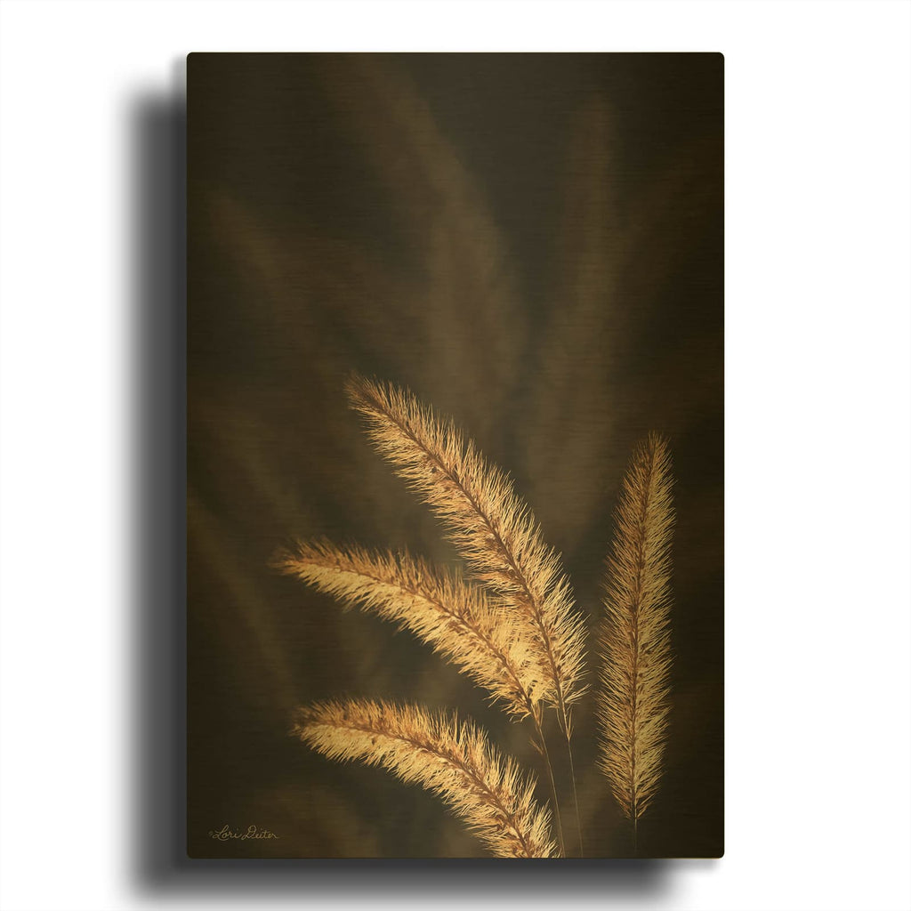 'Golden Grass I' By Lori Deiter Gold Metal Wall Art