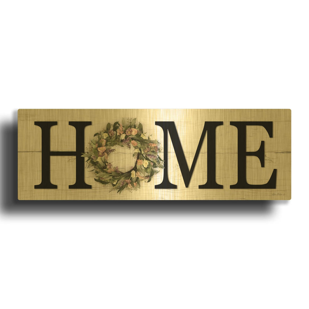 'Summer Home' By Lori Deiter Gold Metal Wall Art