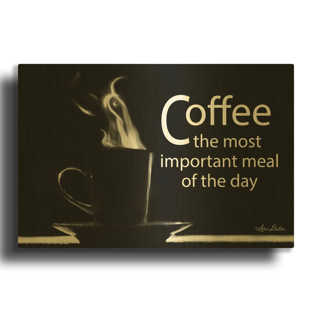 'Most Important Meal' By Lori Deiter Gold Metal Wall Art