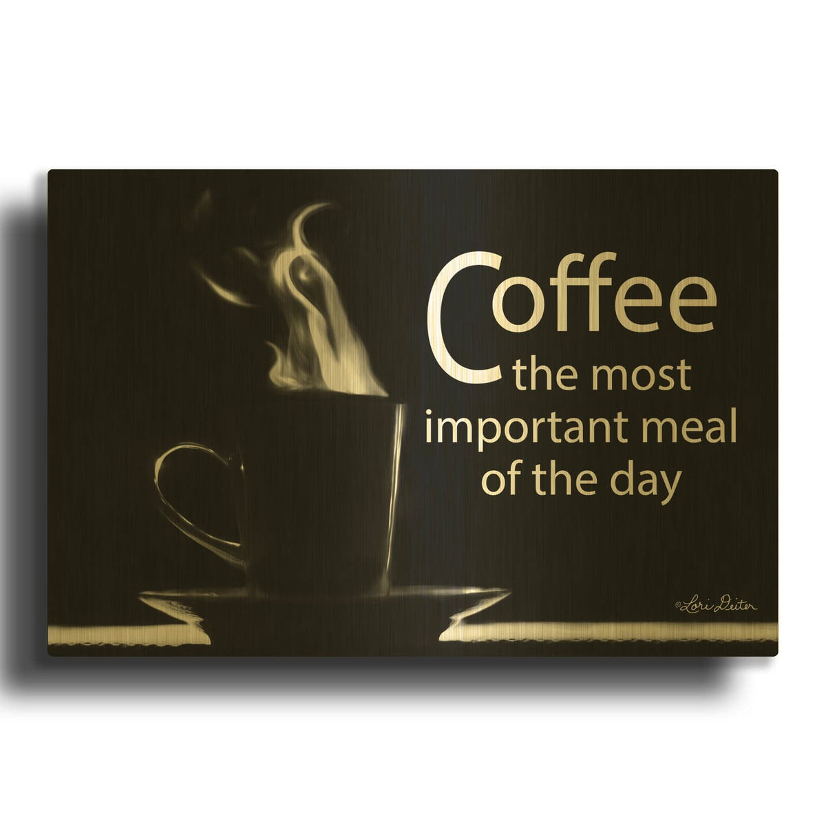 'Most Important Meal' By Lori Deiter Gold Metal Wall Art