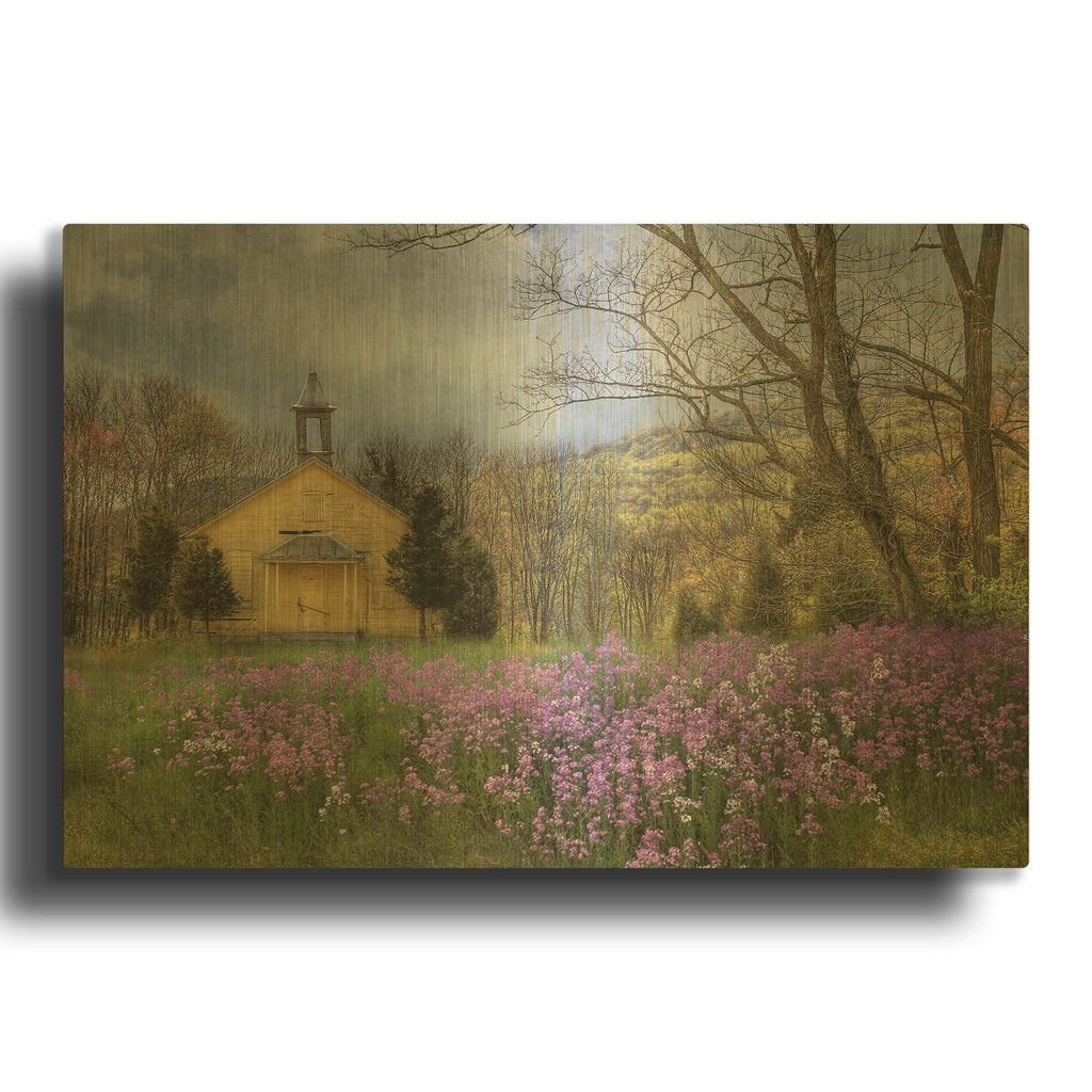 'Fragrant Field' By Lori Deiter Gold Metal Wall Art