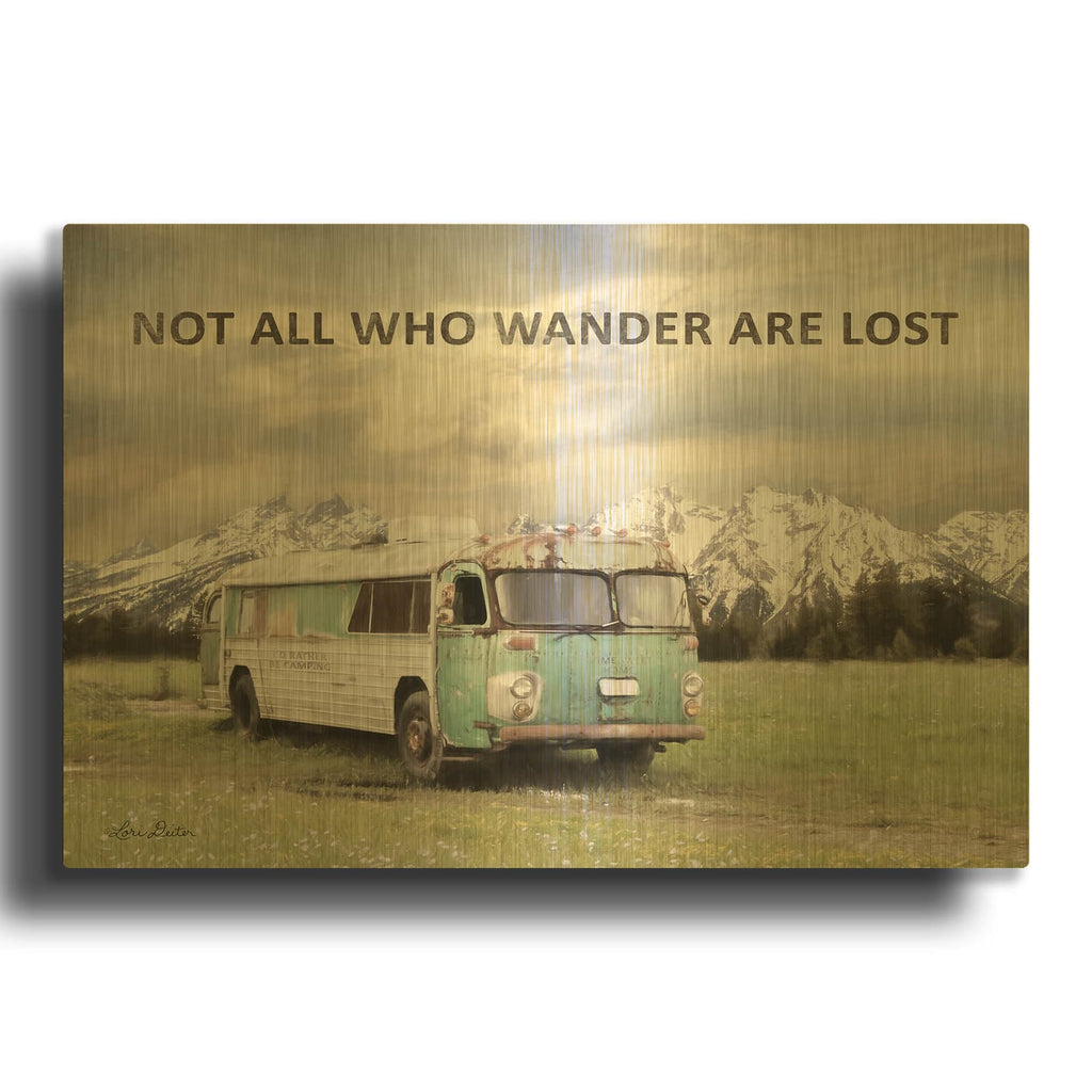 'Camping in Style' By Lori Deiter Gold Metal Wall Art