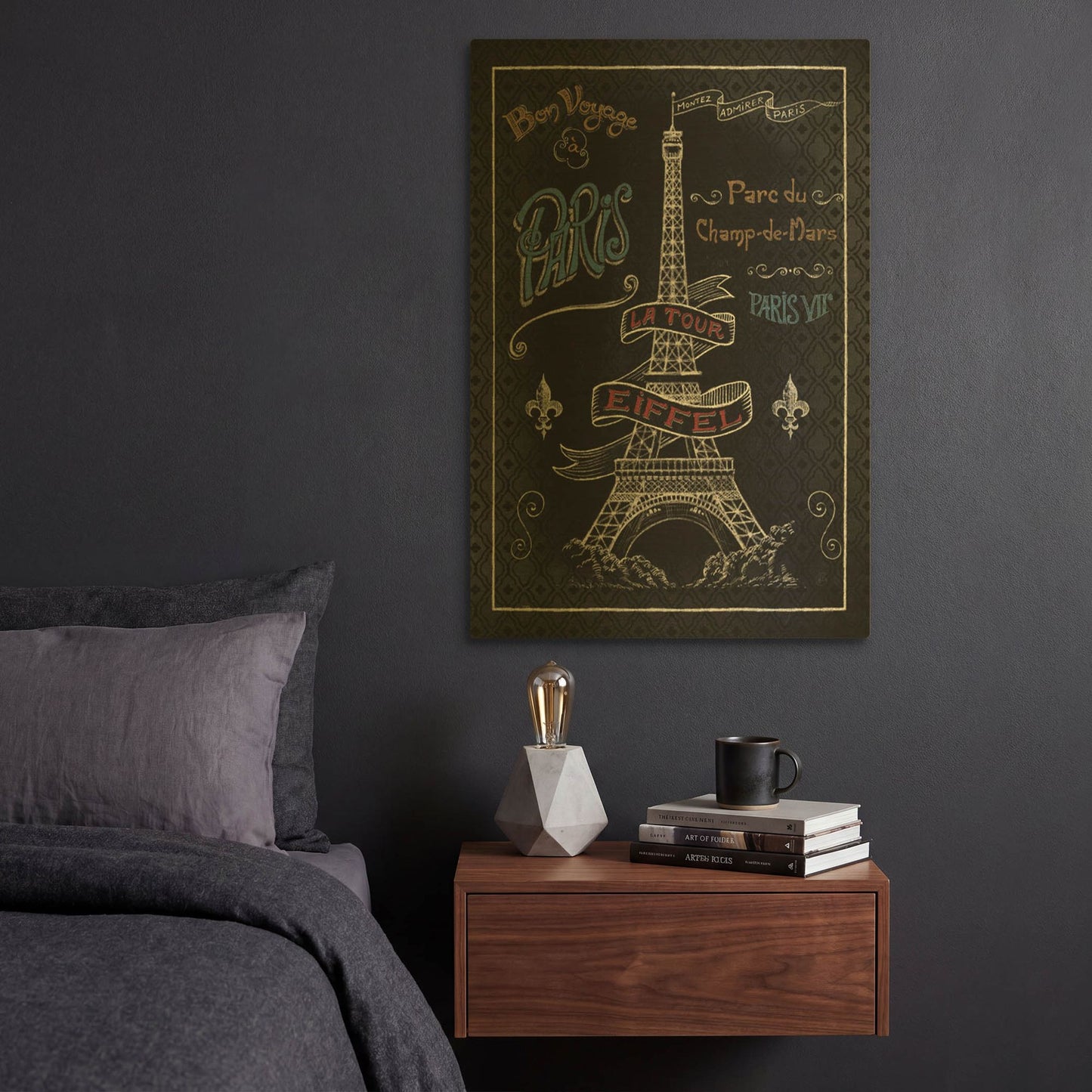 'Travel to Paris I' By Daphne Brissonnet Gold Metal Wall Art