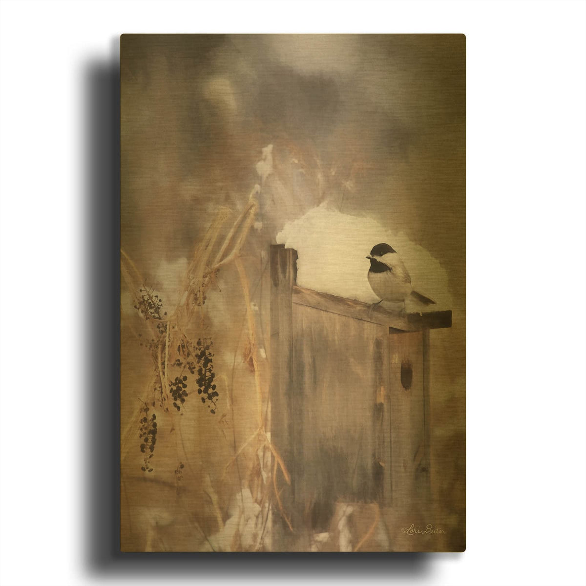 'Three Weeks Til Spring' By Lori Deiter Gold Metal Wall Art