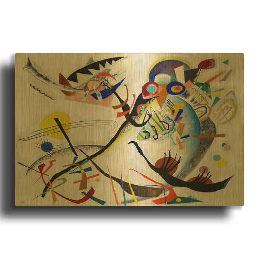 'Blue Segment' By Wassily Kandinsky Gold Metal Wall Art