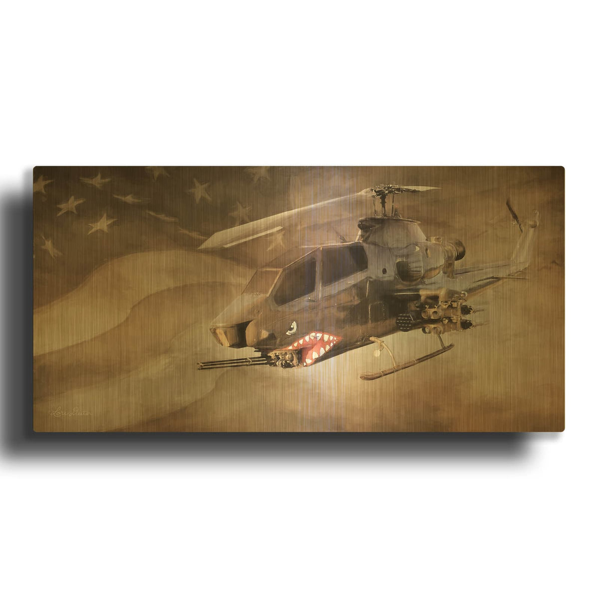 'Freedom Fighter' By Lori Deiter Gold Metal Wall Art