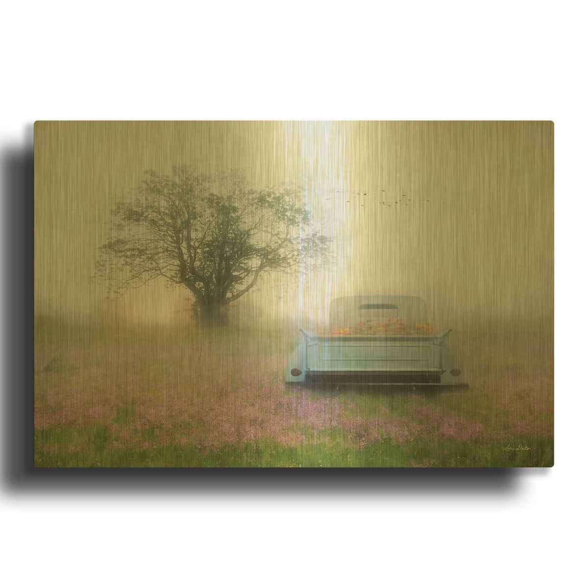 'Summer Wildflowers' By Lori Deiter Gold Metal Wall Art