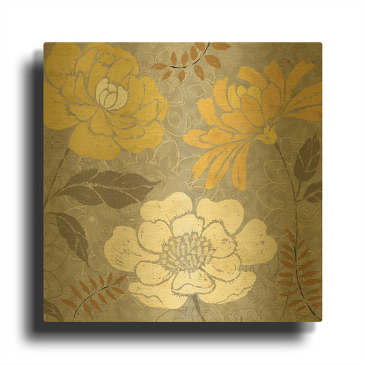 'Morning Tones Gold II' By Daphne Brissonnet Gold Metal Wall Art