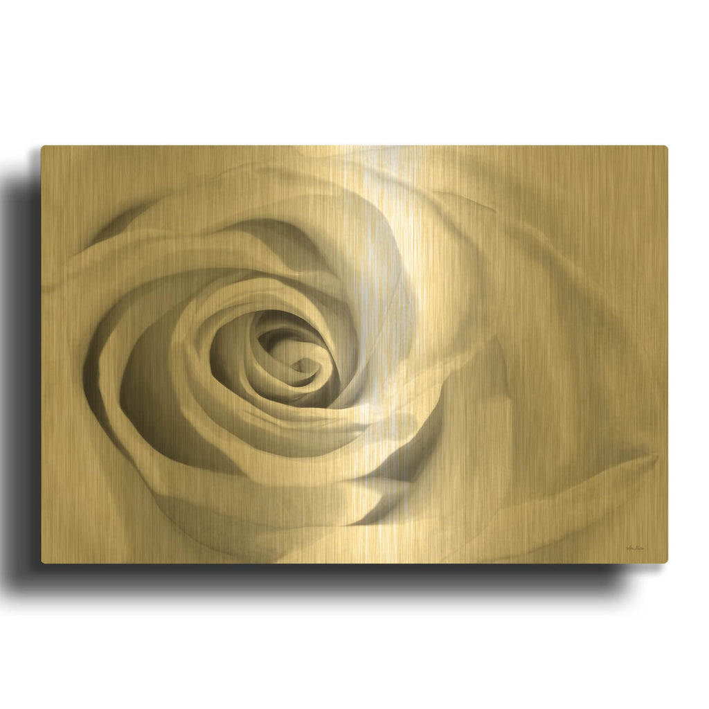 'Rose II' By Lori Deiter Gold Metal Wall Art