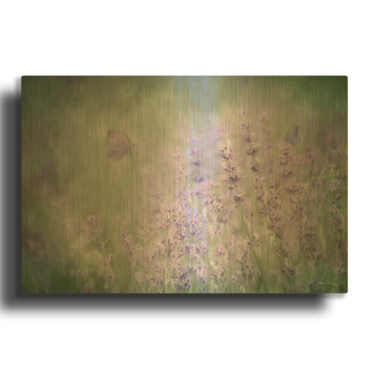 'Lovely Lavender' By Lori Deiter Gold Metal Wall Art