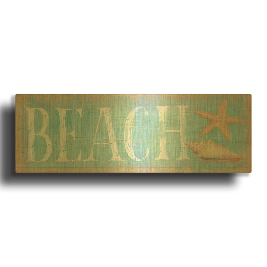 'Pastel Beach' By Daphne Brissonnet Gold Metal Wall Art