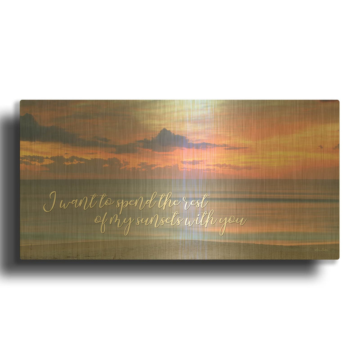 'Rest of My Sunsets II' By Lori Deiter Gold Metal Wall Art