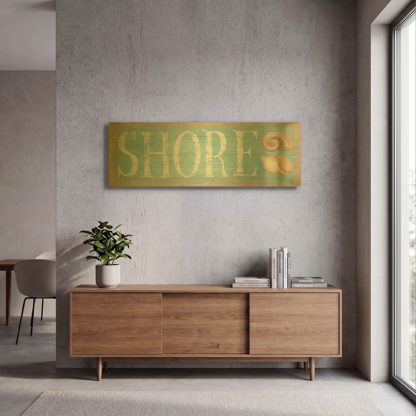 'Pastel Shore' By Daphne Brissonnet Gold Metal Wall Art