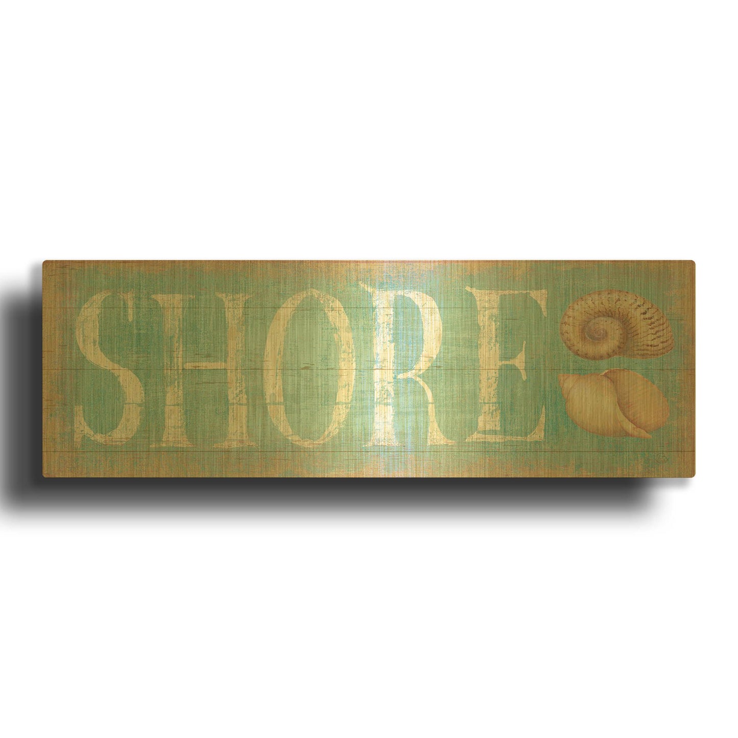 'Pastel Shore' By Daphne Brissonnet Gold Metal Wall Art