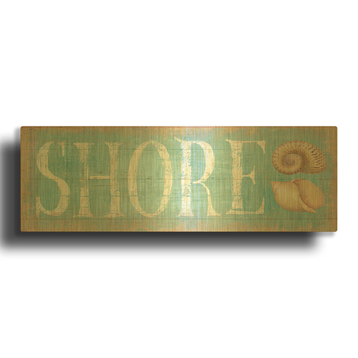 'Pastel Shore' By Daphne Brissonnet Gold Metal Wall Art