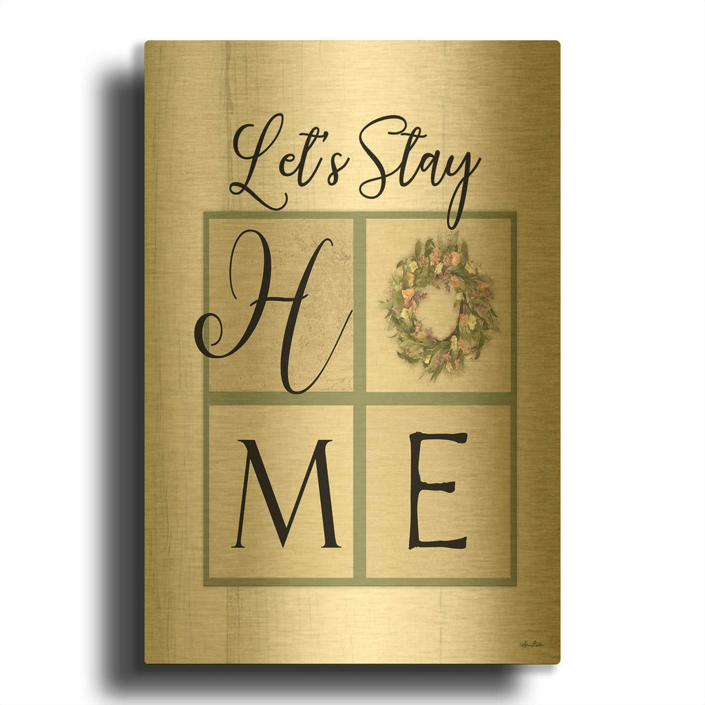 'Let' By Lori Deiter Gold Metal Wall Art