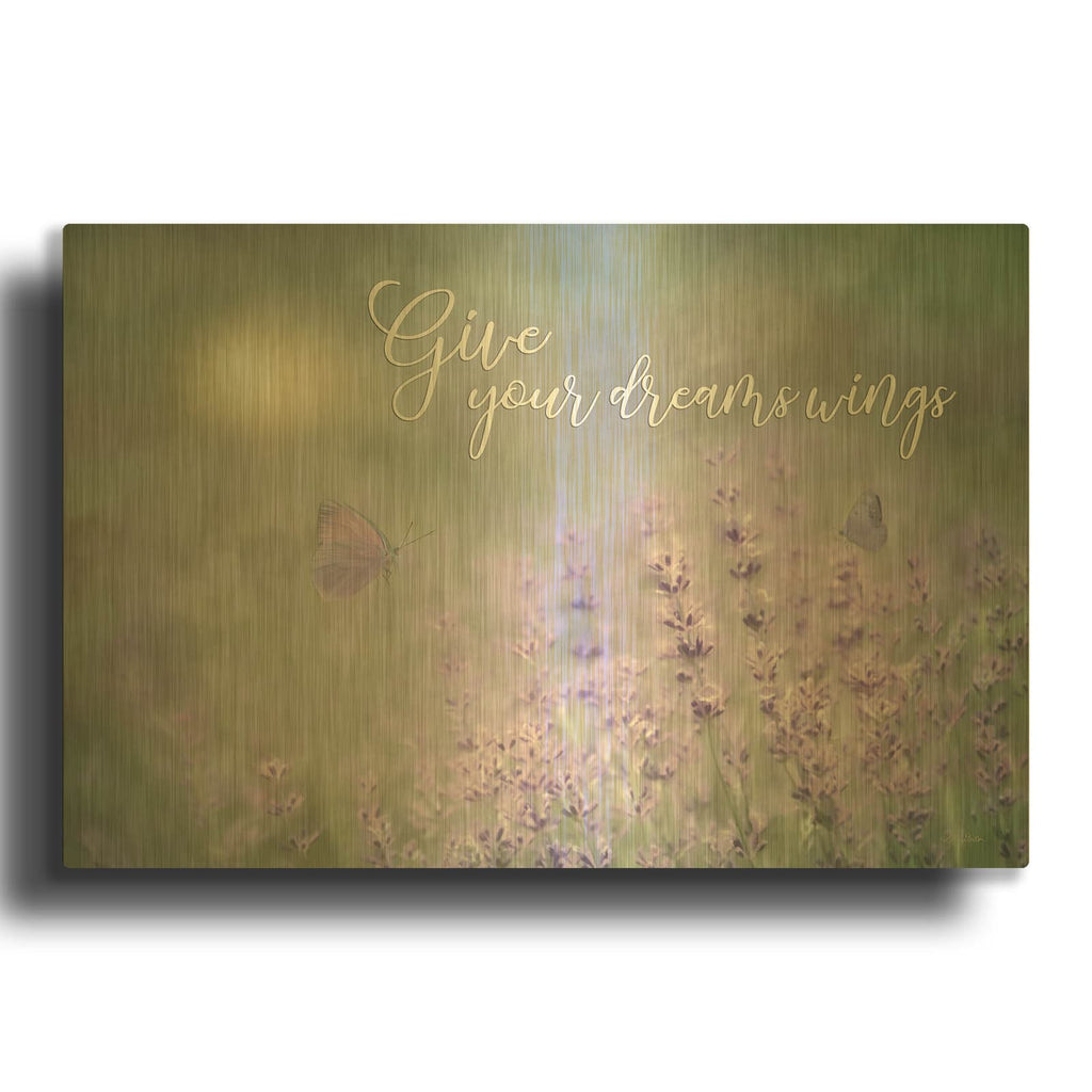 'Give Your Dreams Wings' By Lori Deiter Gold Metal Wall Art