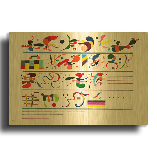 'Succession' By Wassily Kandinsky Gold Metal Wall Art