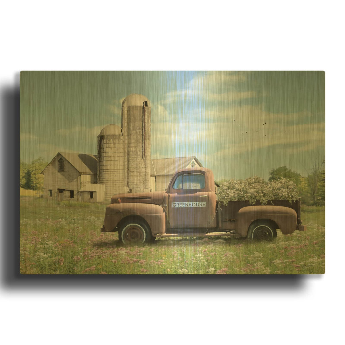 'Annville Summer Fields' By Lori Deiter Gold Metal Wall Art