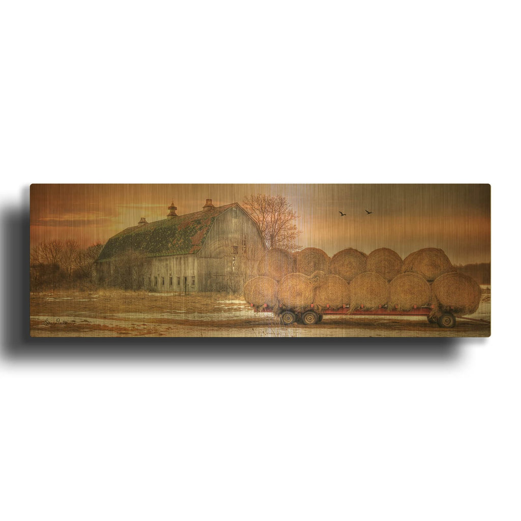 'Sunset on the Far' By Lori Deiter Gold Metal Wall Art