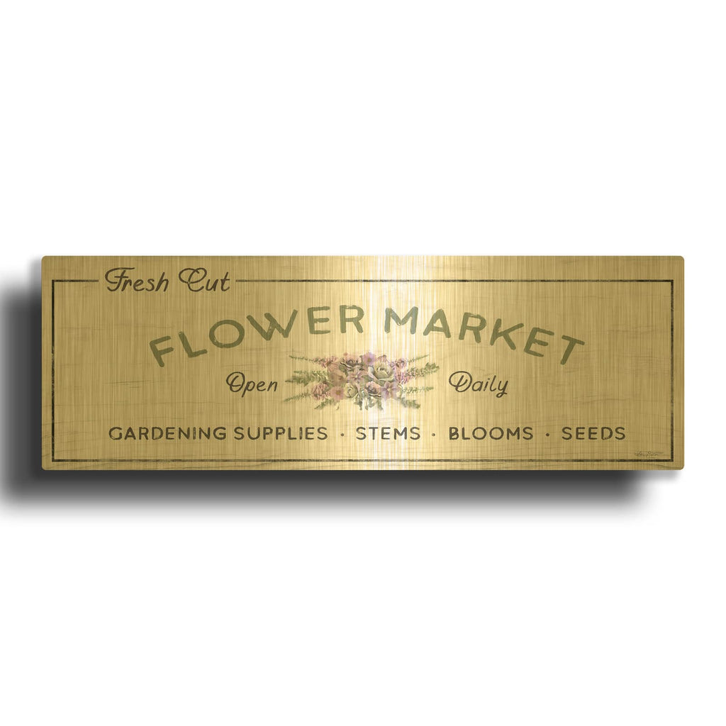 'Flower Market' By Lori Deiter Gold Metal Wall Art