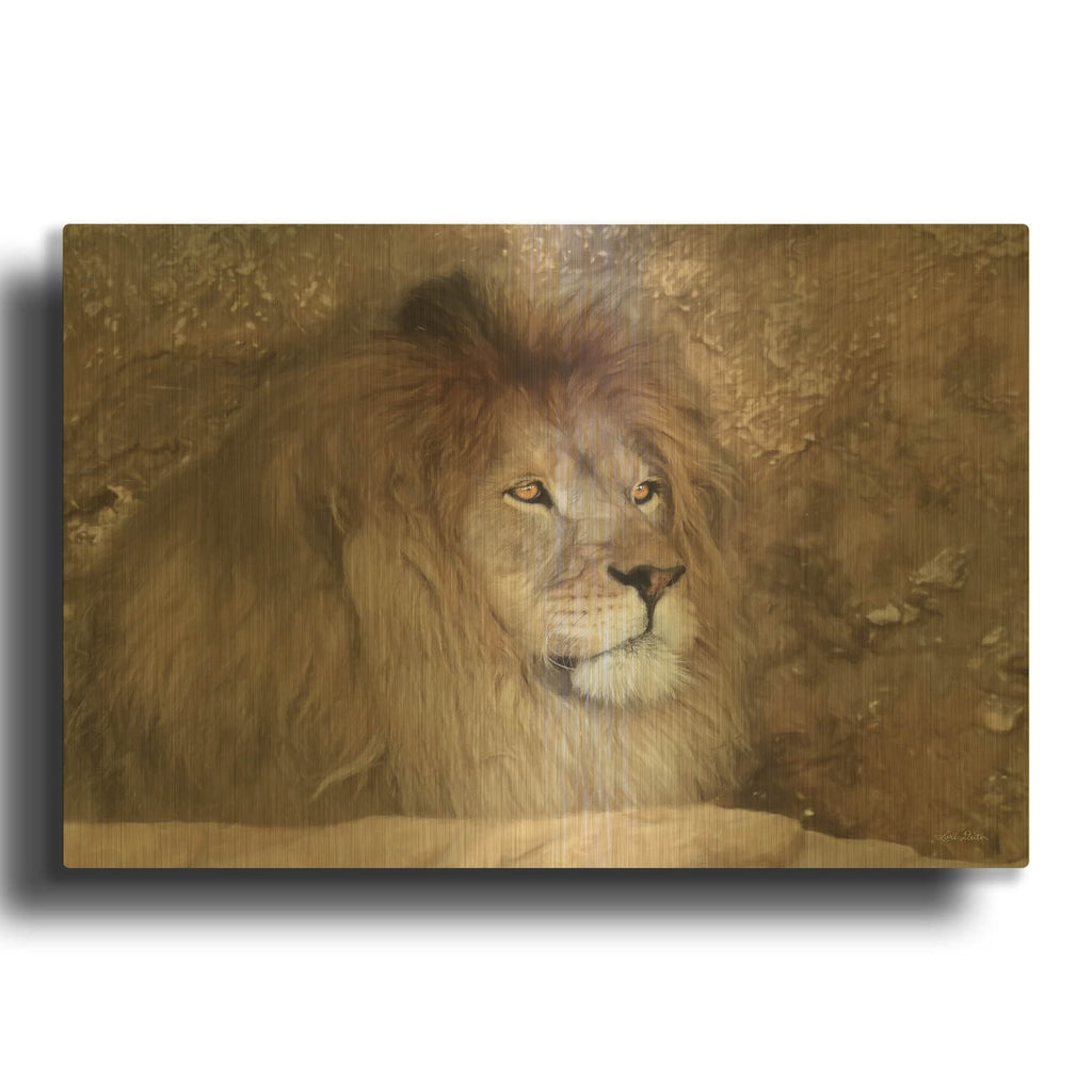 'Leo the Lion' By Lori Deiter Gold Metal Wall Art