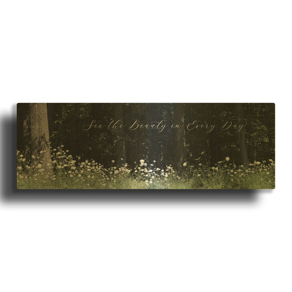 'See the Beauty in Every Day' By Lori Deiter Gold Metal Wall Art