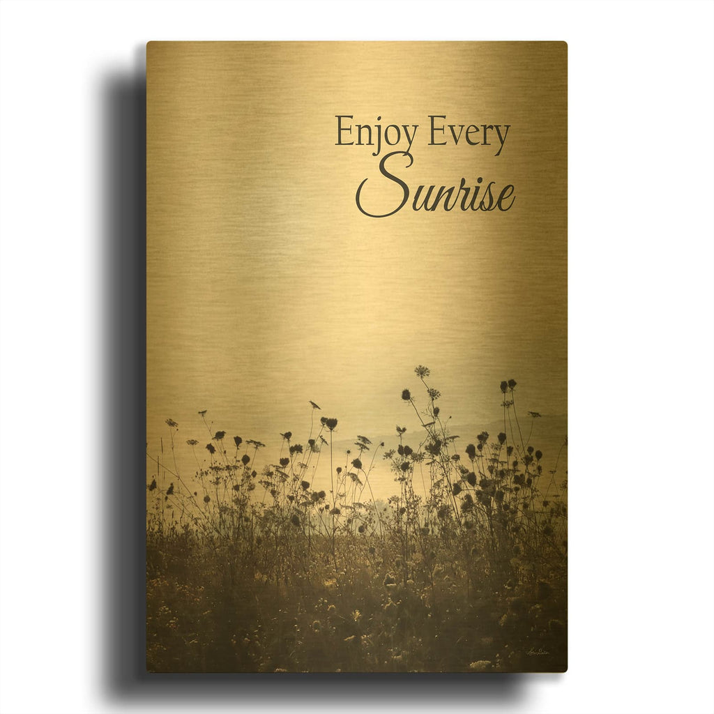 'Enjoy the Sunrise' By Lori Deiter Gold Metal Wall Art