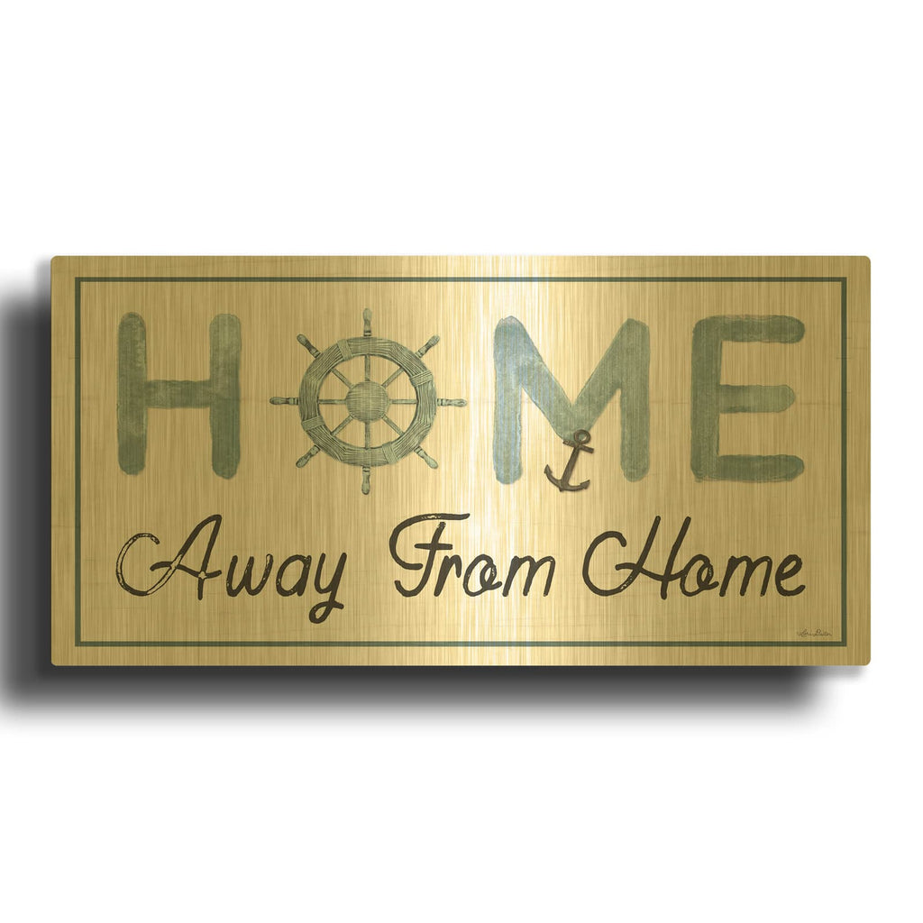'Nautical Home Away from Home II' By Lori Deiter Gold Metal Wall Art
