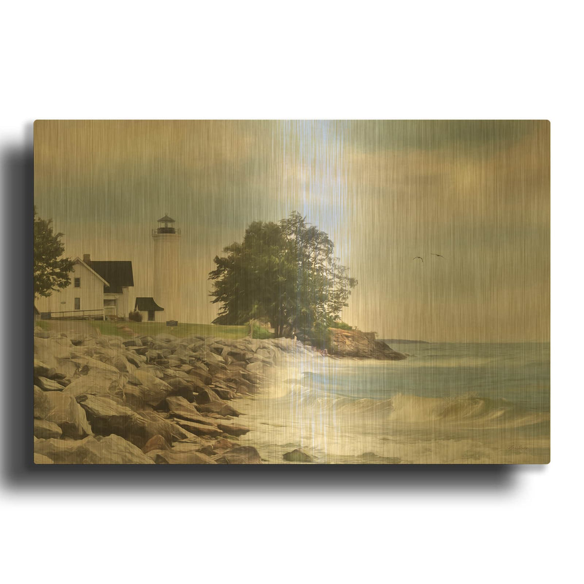 'Afternoon at Tibbetts Point' By Lori Deiter Gold Metal Wall Art