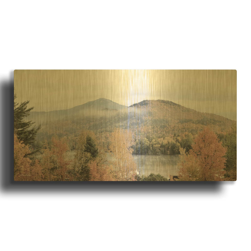 'Whiteface Mountain' By Lori Deiter Gold Metal Wall Art