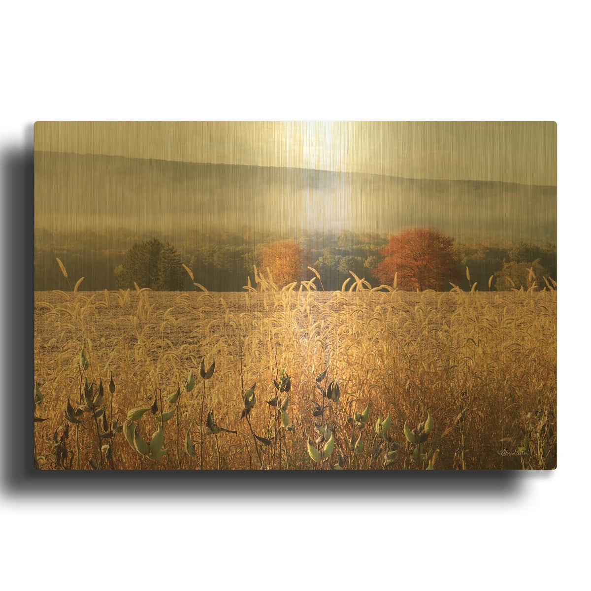 'Autumn Shades' By Lori Deiter Gold Metal Wall Art