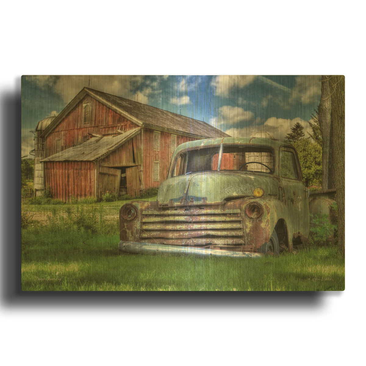 'Days Gone By' By Lori Deiter Gold Metal Wall Art