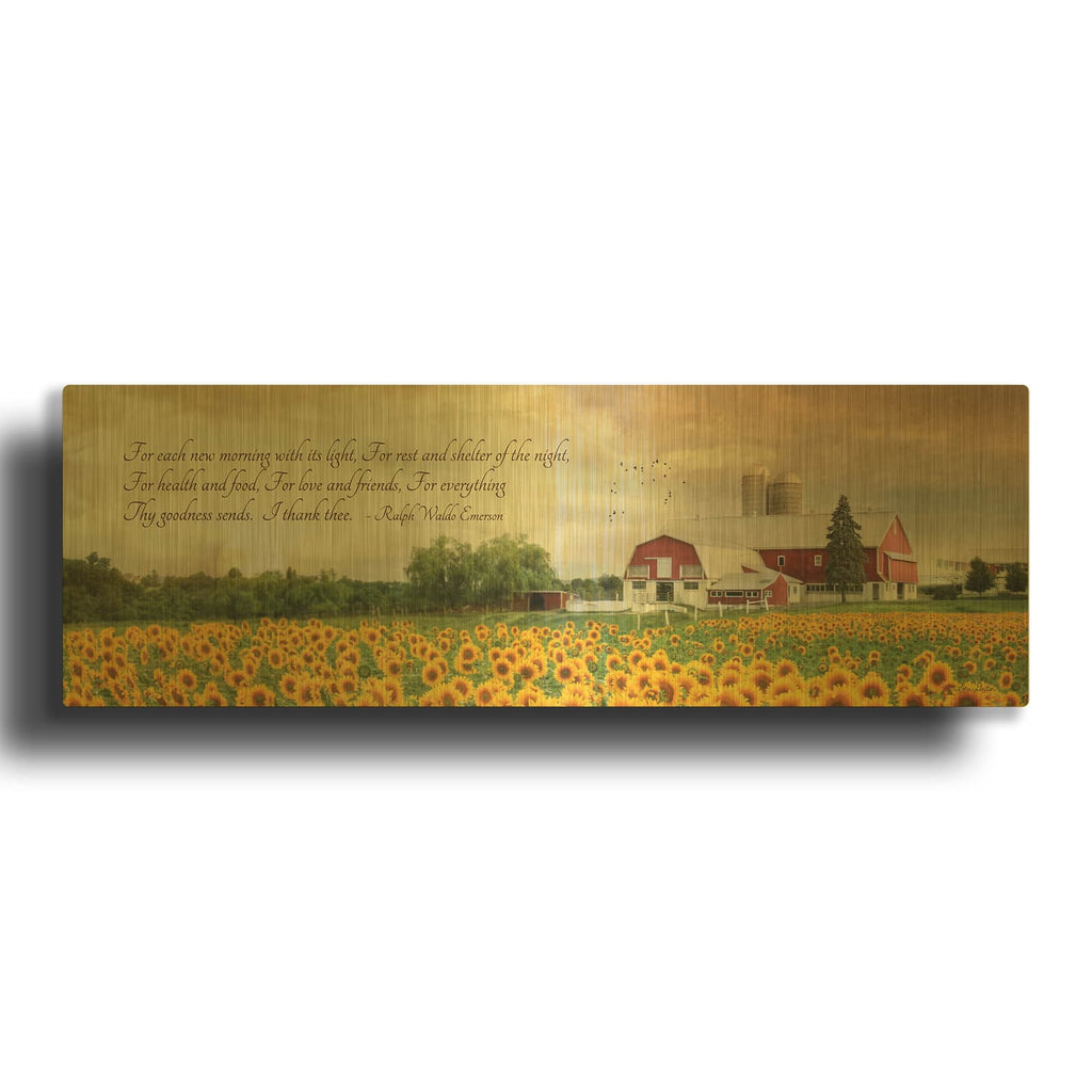 'I Thank Thee' By Lori Deiter Gold Metal Wall Art