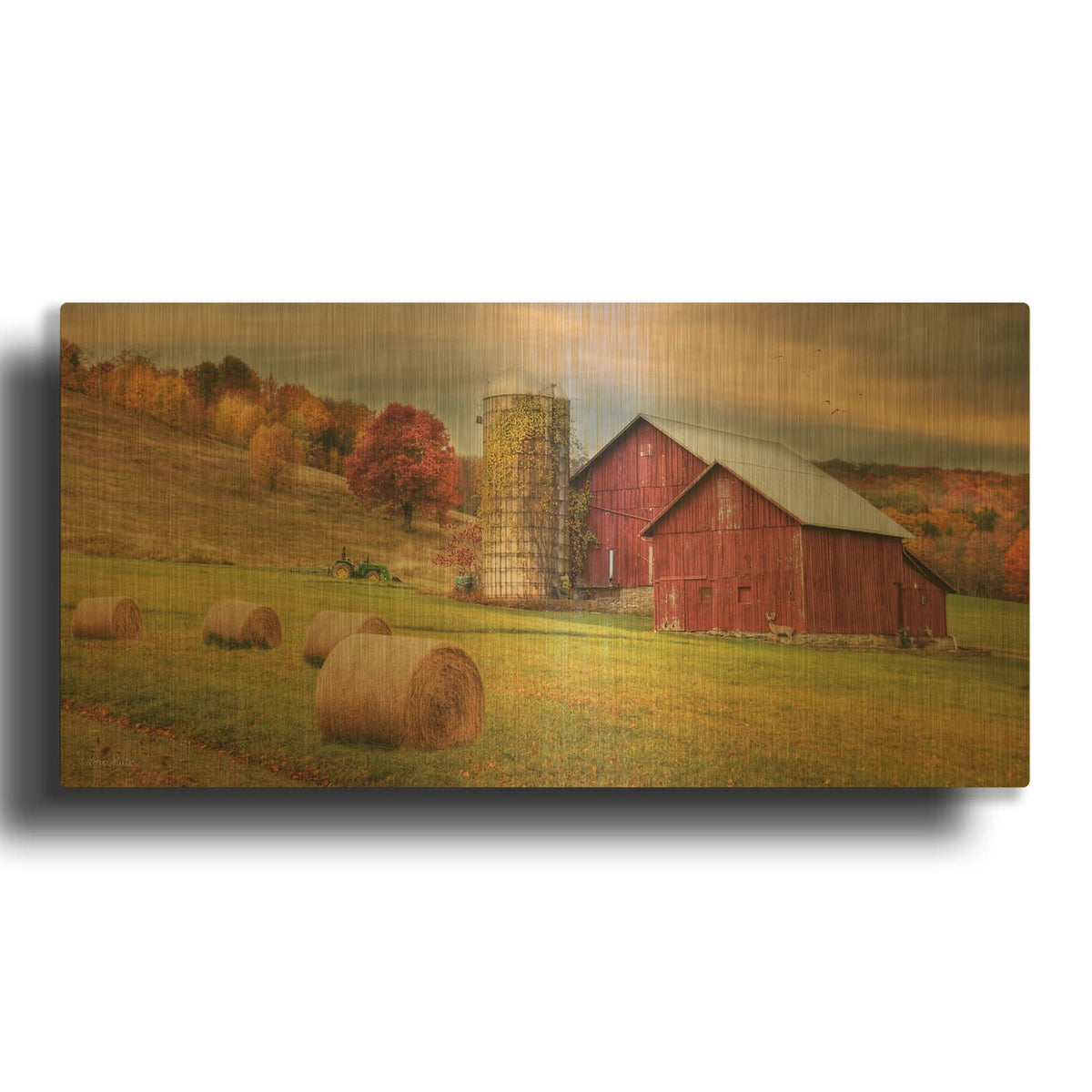'Autumn Breeze' By Lori Deiter Gold Metal Wall Art