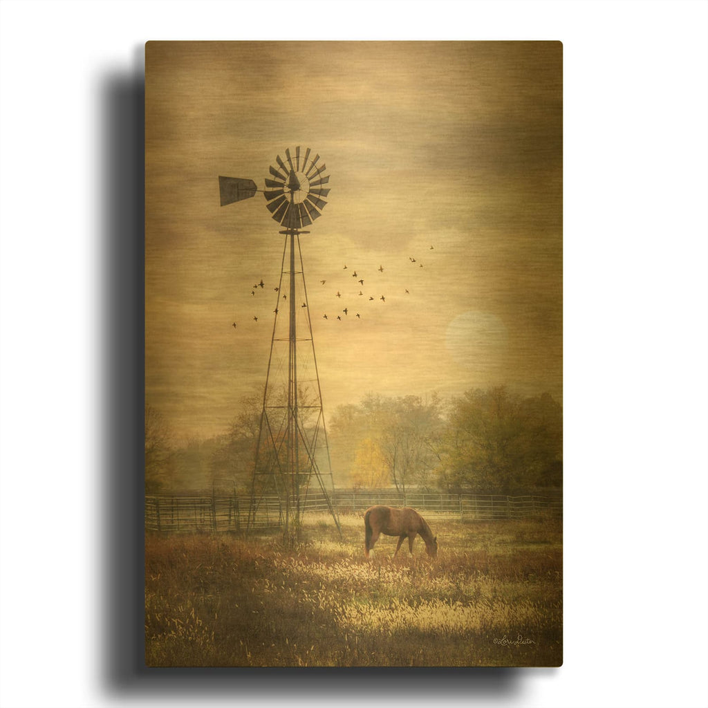 'Berks Co. Sunrise' By Lori Deiter Gold Metal Wall Art