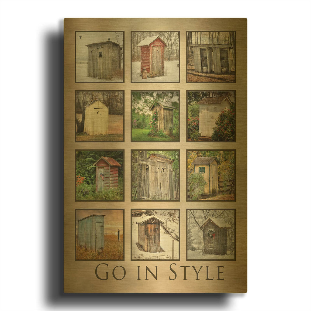 'Go in Style' By Lori Deiter Gold Metal Wall Art