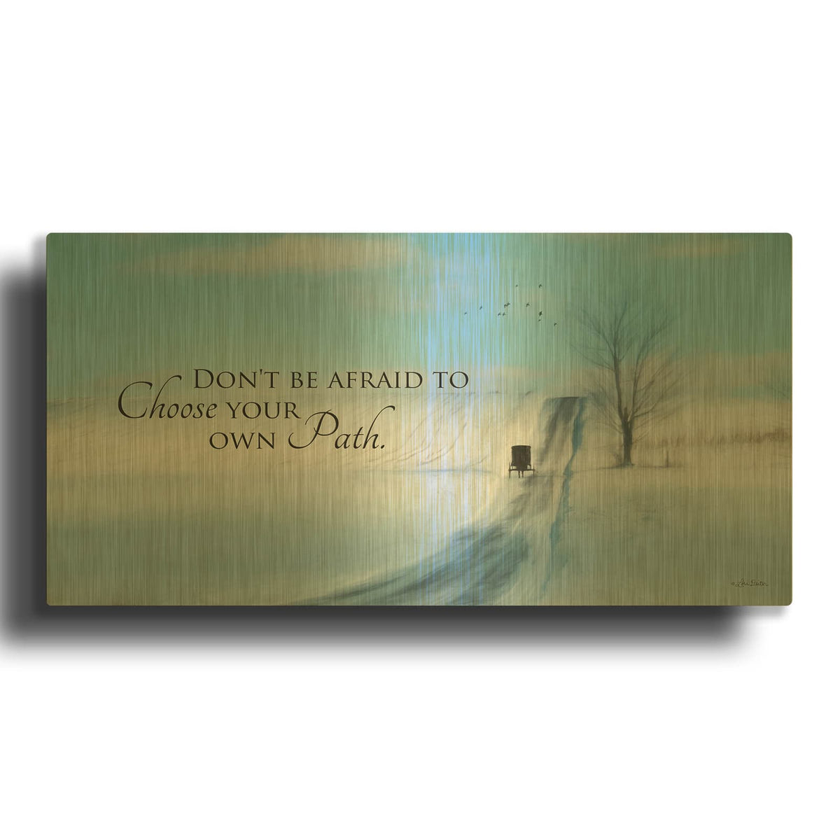 'Choose Your Own Path' By Lori Deiter Gold Metal Wall Art