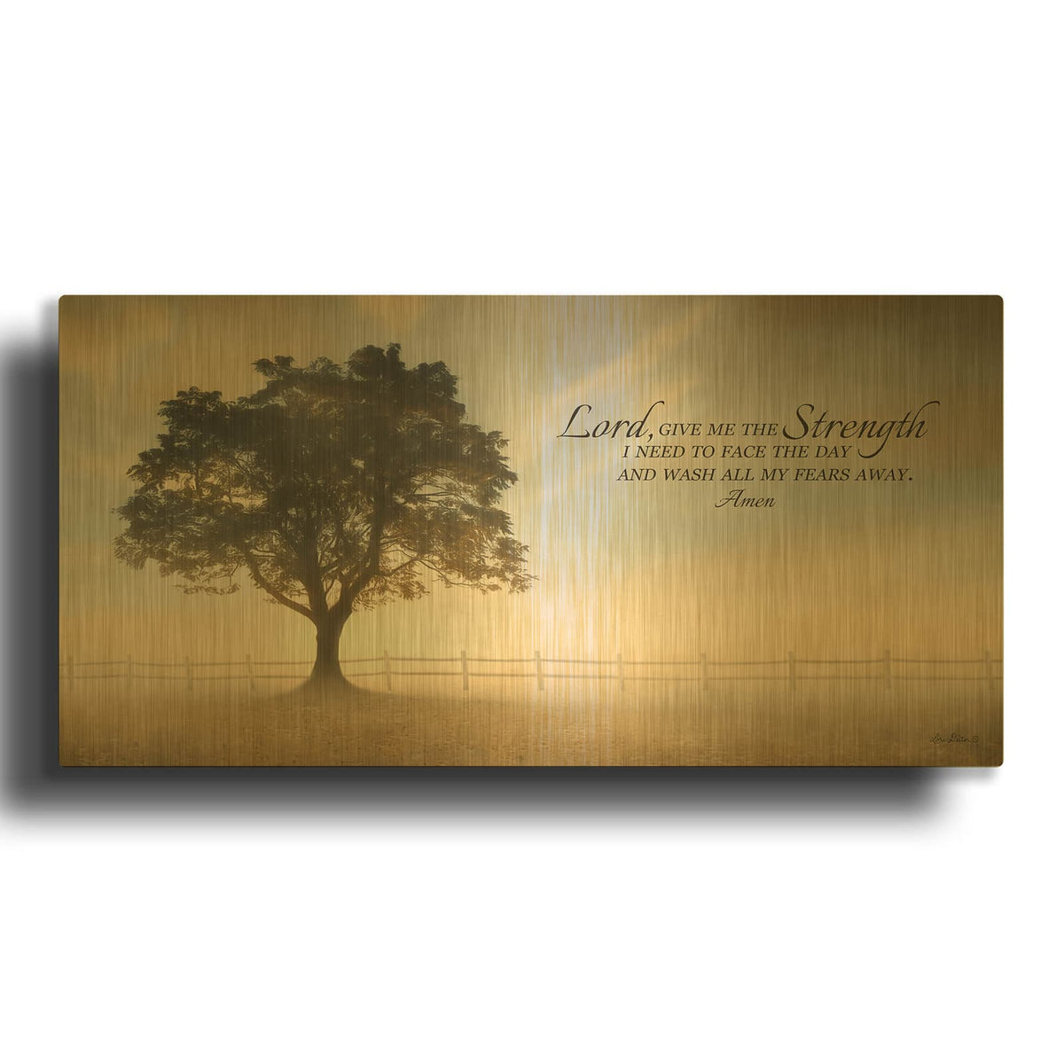 'Daily Prayer' By Lori Deiter Gold Metal Wall Art