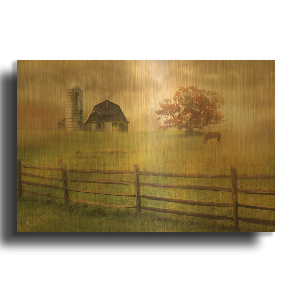 'Graze On' By Lori Deiter Gold Metal Wall Art