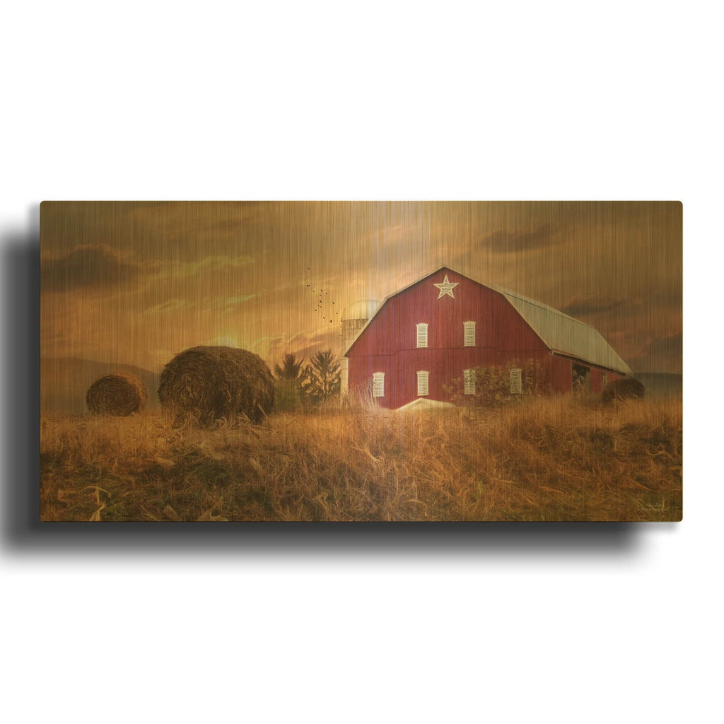 'Bedford County Sunset' By Lori Deiter Gold Metal Wall Art