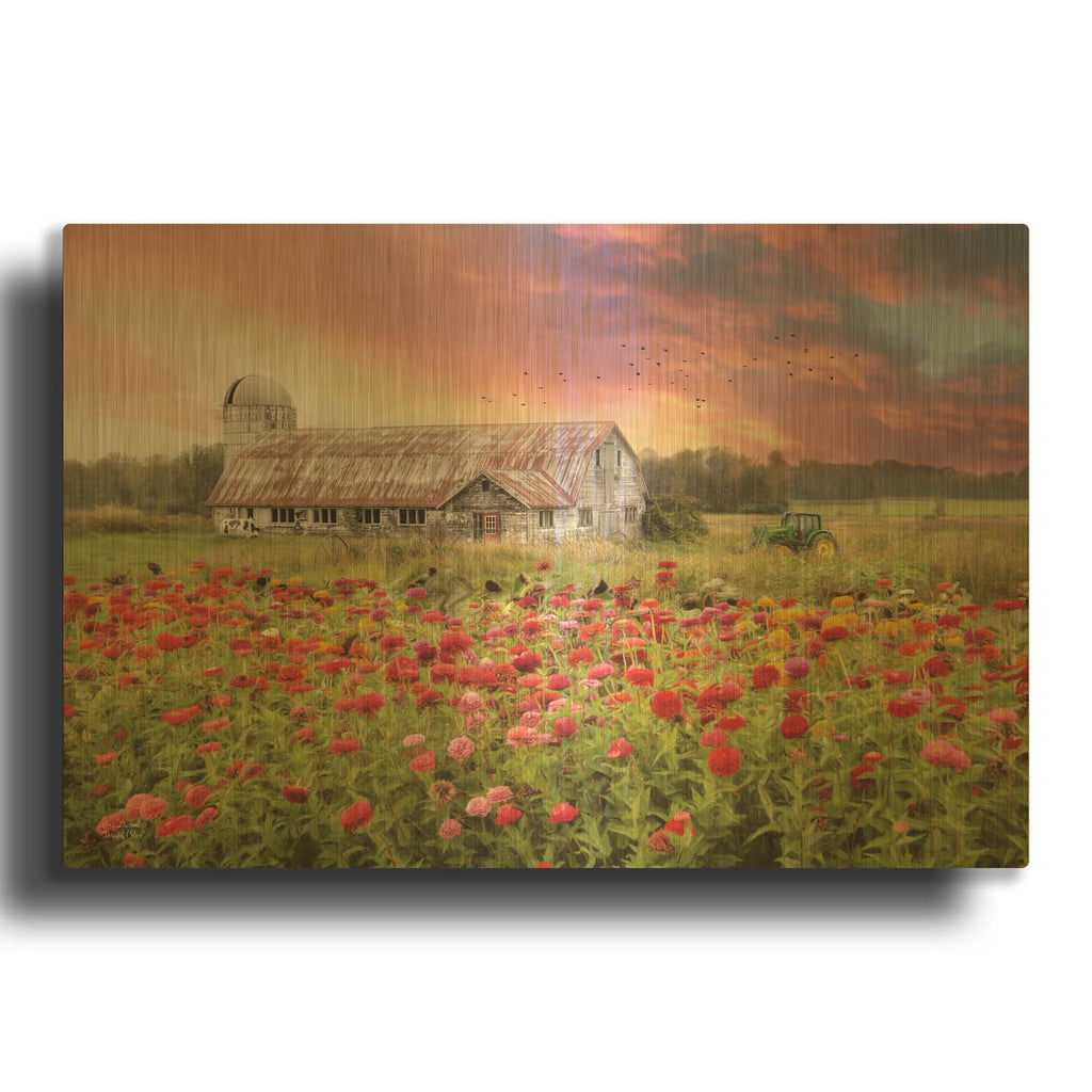 'Vermont Colors' By Lori Deiter Gold Metal Wall Art