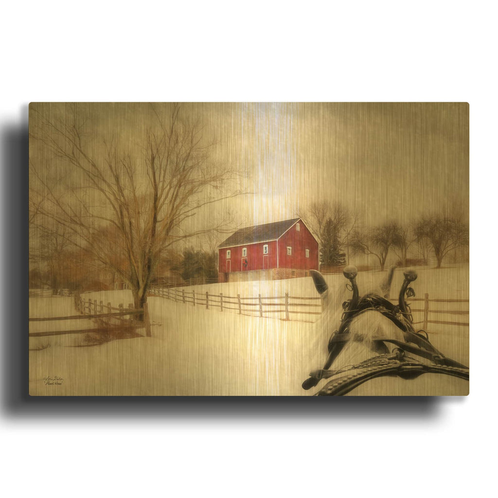 'Almost Home' By Lori Deiter Gold Metal Wall Art